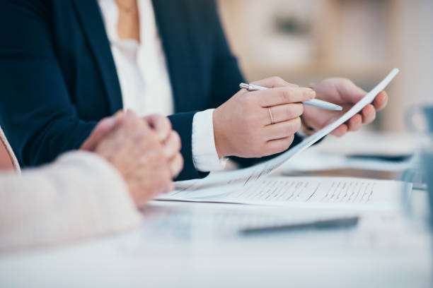 surgical error attorney consulting with client